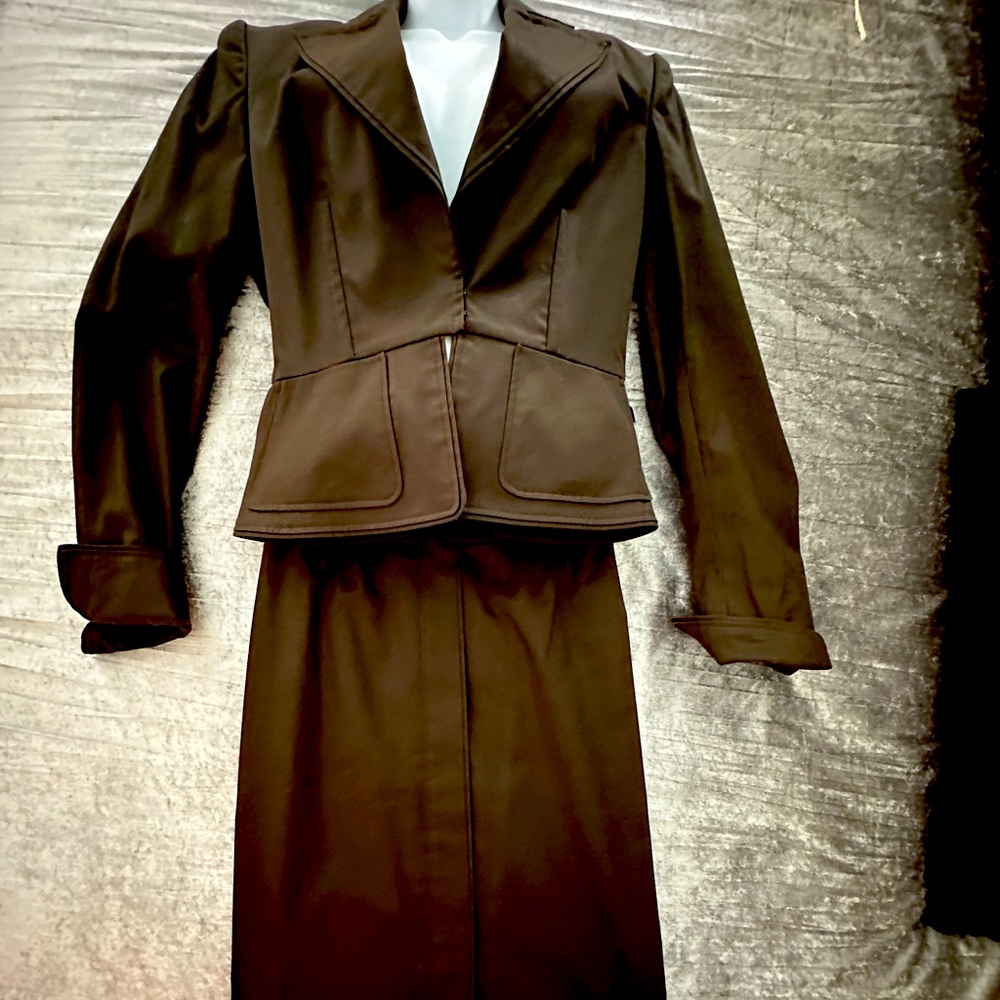 Yves Saint Laurent Rive Gauche Two Piece Skirt Suit